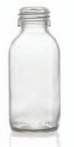 60 ml siroopfles, helder, type 3 geblazen glas